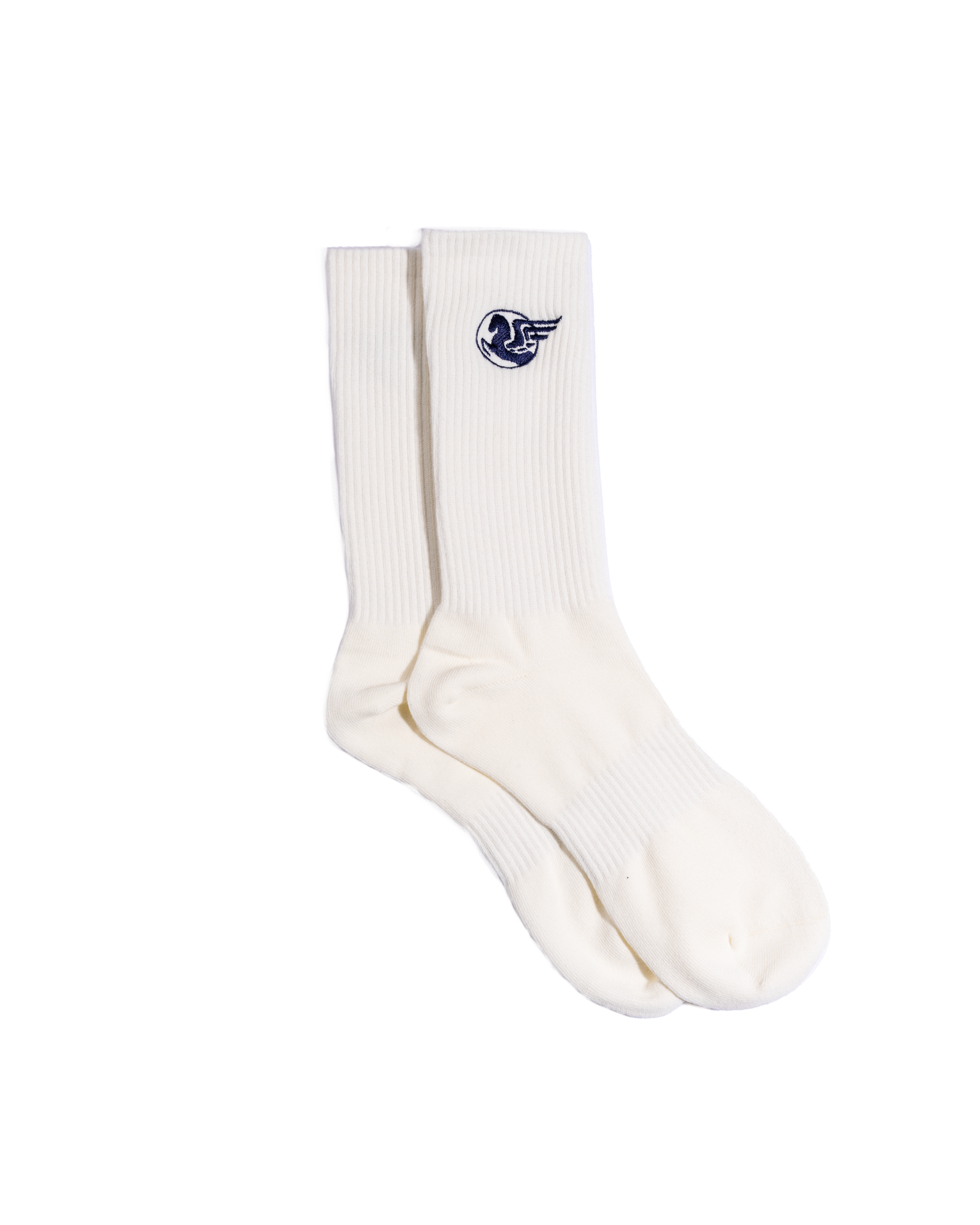 "Pégase" embroidered socks off white